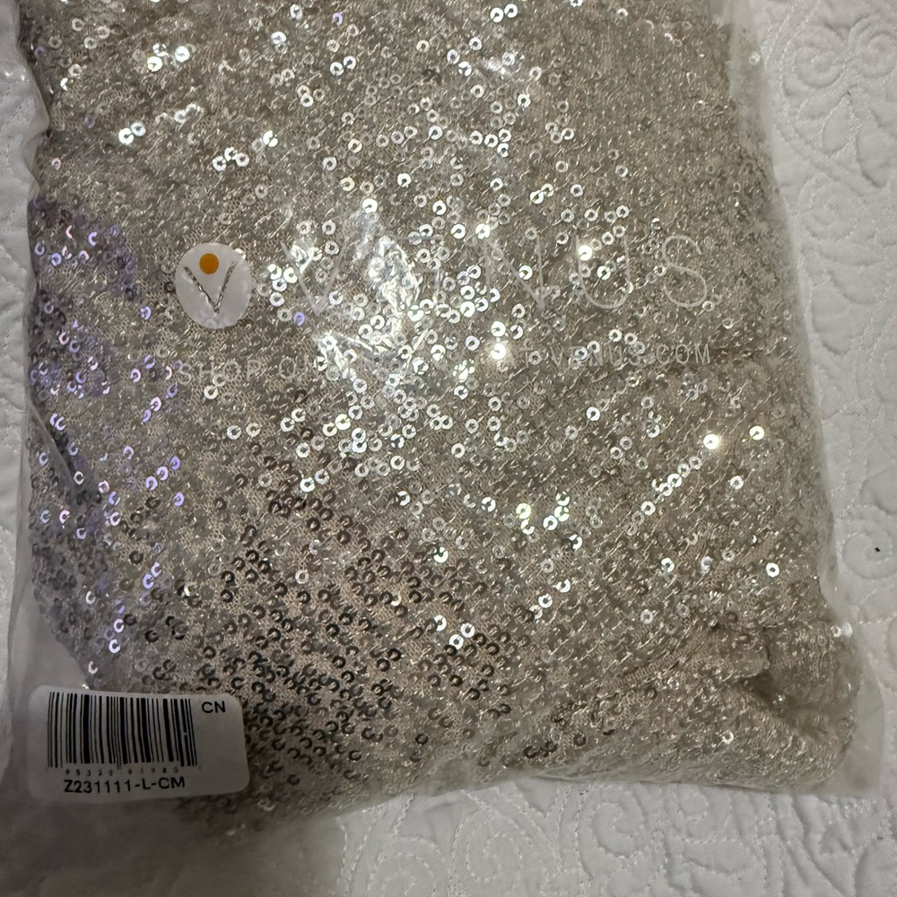 VENUS Silver/Champagne Sequin Romper - Picture 7 of 7